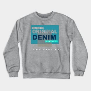 Original Denim Typography superior New York Crewneck Sweatshirt